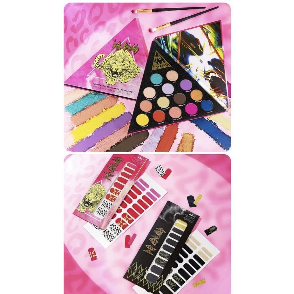 Def Leopard Rock & Roll Artistry Palette & 2 Sets Nail Decals. Rare New In Box
